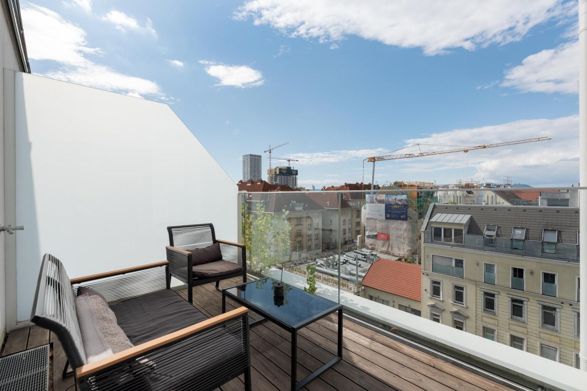 Apartment Mit Traumhafter Dachterrasse & Weitblick Вена Экстерьер фото